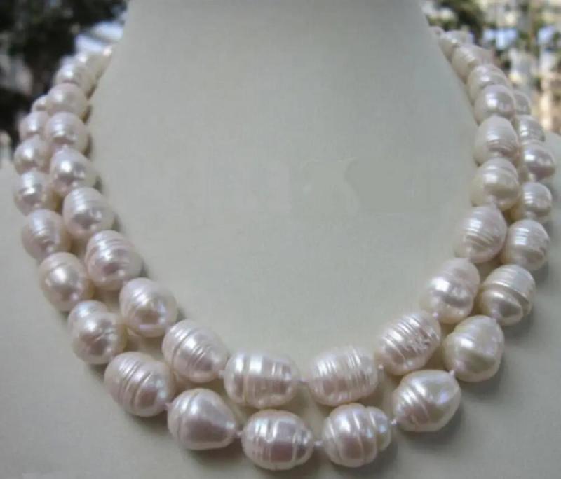 9-10MM Freshwater Baroque Pearl Necklace 32 Inch