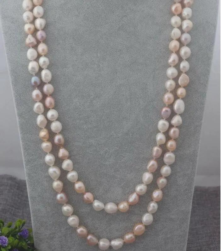 Baroque Pearl Necklace 62'' Natural Jewelry