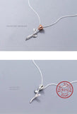 925 Silver Rose Flower Pendant Necklace - Wedding Party Jewelry