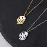 925 Sterling Silver Geometric Pendant Collar Necklace for Women