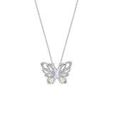 Sparkly Crystal Butterfly Necklace Women's Jewelry