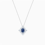 Sapphire Crystal Lady Necklace - Gift for Noble Woman