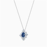 Sapphire Crystal Lady Necklace - Gift for Noble Woman