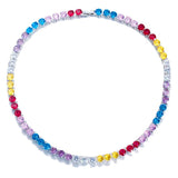 Multicolor CZ Chokers Necklace Engagement Bridal Jewelry