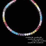 Multicolor CZ Chokers Necklace Engagement Bridal Jewelry