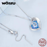 925 Silver Guard Heart Necklace With Big Zircon Chain