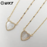 Heart Shape Pendant Necklace Pearl Shell Lady of Guadalupe Wedding