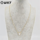 Heart Shape Pendant Necklace Pearl Shell Lady of Guadalupe Wedding