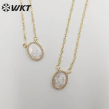 Hot Pearl Shell Oval Pendant Necklace Wedding Jewelry