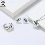 925 Silver Fire Opal Heart Pendant Necklace for Women Present GMN11