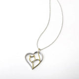 Gold-Plated Cat Pendant Necklace with Rhinestones