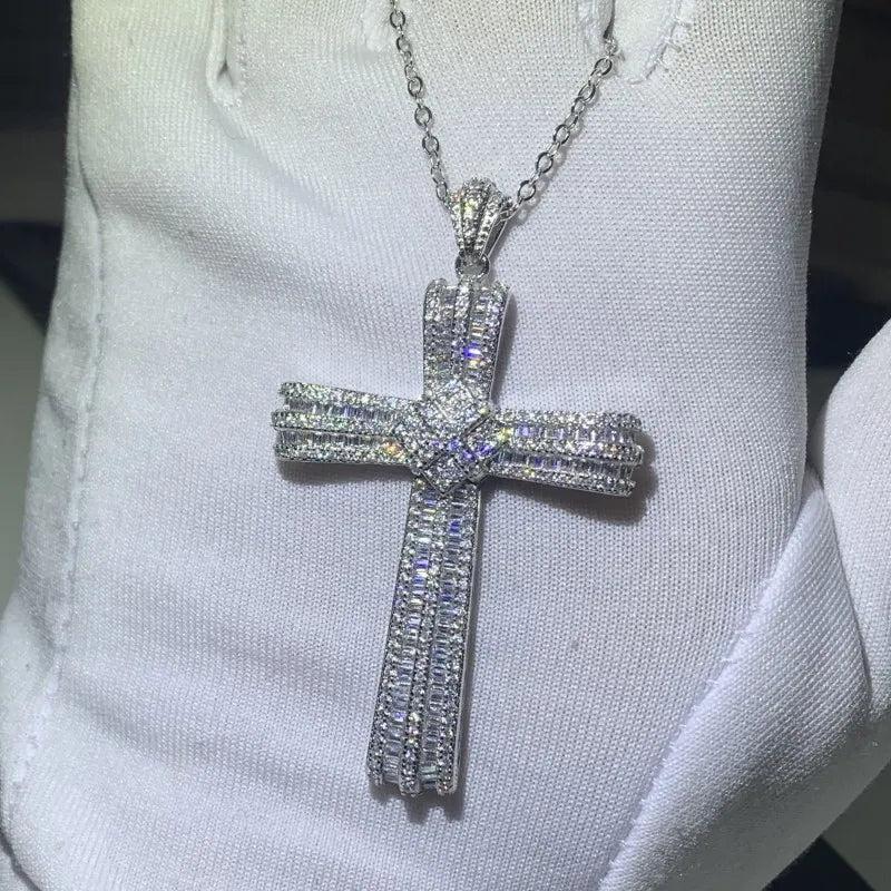 925 Silver Women's Cross Pendant Necklace