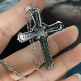 Cross Pendant 925 Sterling Silver CZ Women Necklace