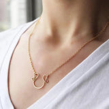 Vintage Charm Horseshoe Pendant Necklace Boho Choker