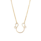 Vintage Charm Horseshoe Pendant Necklace Boho Choker