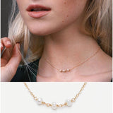 Freshwater Pearl Necklace Choker Pendant Boho Collier Femme Kolye Collares