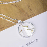 Chinese Style Eaves House Pendant Necklace 925 Sterling Silver Chain XL038