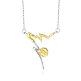 S925 Sterling Silver Women Irregular Necklace
