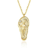 S925 Sterling Silver Mermaid Necklace Women's Collar Chain Jewelry