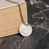 925 Sterling Silver Bunny Coin Pendant Necklace Punk Style