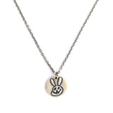 925 Sterling Silver Bunny Coin Pendant Necklace Punk Style