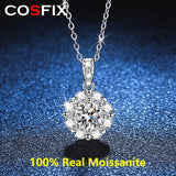 1ct Moissanite Necklace D Ideal Cut Diamond Pendant