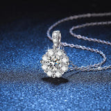 1ct Moissanite Necklace D Ideal Cut Diamond Pendant