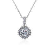 1ct Moissanite Necklace D Ideal Cut Diamond Pendant