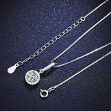 Women Moissanite Necklace 925 Sterling Silver Plated Necklaces