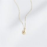 Sun Pendant Necklace 14K Filled Boho Necklace for Women
