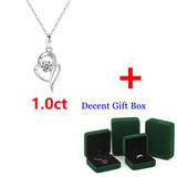 14k Moissanite Heart Pendant Wedding Necklace