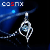 14k Moissanite Heart Pendant Wedding Necklace