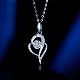 14k Moissanite Heart Pendant Wedding Necklace