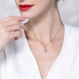 14k Moissanite Heart Pendant Wedding Necklace