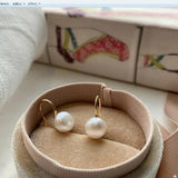 S925 11-12mm South Sea Bread Shape Pearl Earrings
