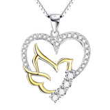 S925 Sterling Silver Love Pendant Explosion Micro-Set Necklace