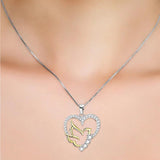 S925 Sterling Silver Love Pendant Explosion Micro-Set Necklace