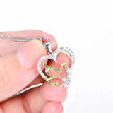 S925 Sterling Silver Love Pendant Explosion Micro-Set Necklace