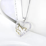 S925 Sterling Silver Love Pendant Explosion Micro-Set Necklace