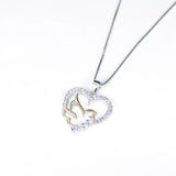 S925 Sterling Silver Love Pendant Explosion Micro-Set Necklace