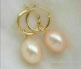8x10mm Pink Akoya Pearl Earrings