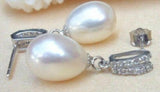 Natural South Sea Pearl Earrings 10-12mm Round Pair