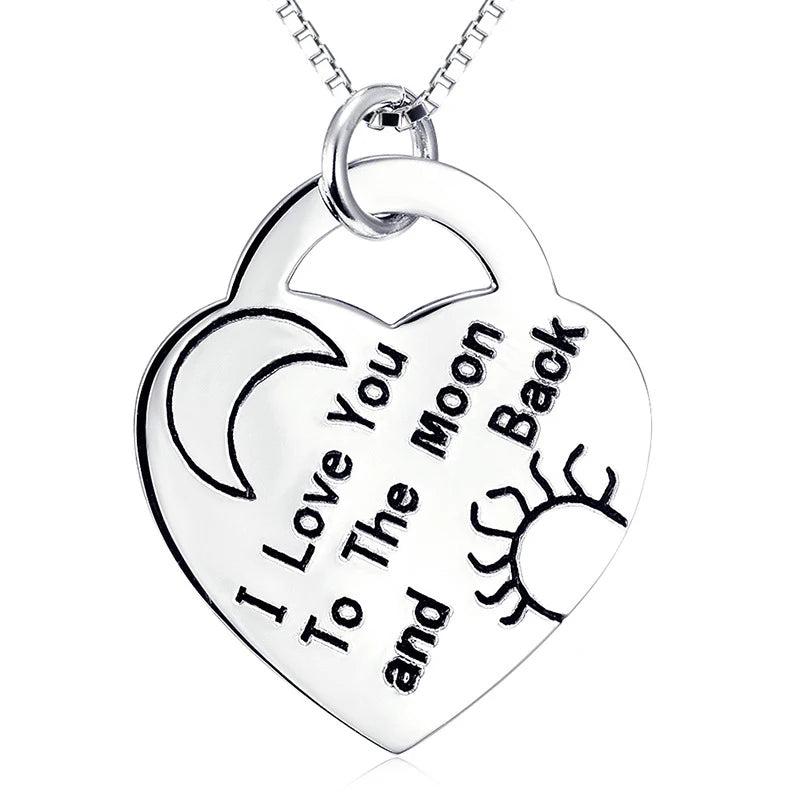 S925 Sterling Silver Love Necklace for Mother's Jewelry