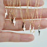 Lightning Pendant Necklace 14K Filled Choker Boho Jewelry
