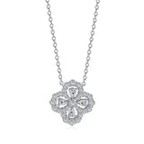 925 Silver Diamond Circle Pendant Necklace