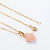 Sterling Silver Women's Pendant Rose Quartz Necklace