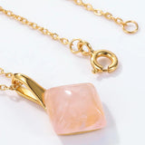 Sterling Silver Women's Pendant Rose Quartz Necklace