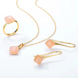 Sterling Silver Women's Pendant Rose Quartz Necklace