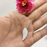 925 Silver Opal Left Wing Necklace For Girl