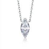 18K Plated 925 Silver 1CT Sapphire Pendant Necklace